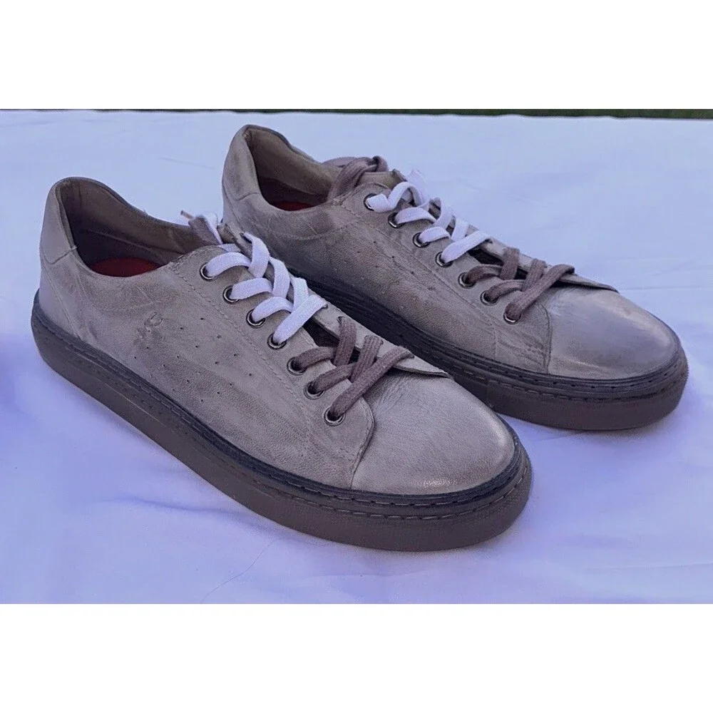 Roan Sneakers Allbright by Bed Stu Mens 10.5 M Stone Taupe Leather Lace Up Shoes